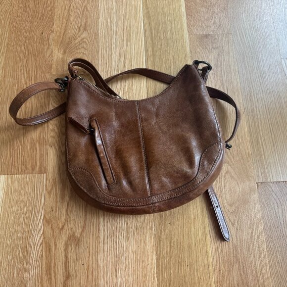 Frye Melissa Hobo – Brown Leather Crescent Shoulder Bag - Picture 1 of 4